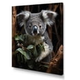 thumbnail image 2 of Designart "Climbing Koala in Grey I" Animals Canvas Wall Art - Traditional Grey Koala Bedroom Canvas Wall Art, 2 of 6