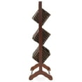thumbnail image 4 of Casafield 3-Tier Floor Stand Rack with Hanging Storage Baskets, Walnut/Espresso - Wood Tower Organizer for Bathroom, Kitchen, Laundry, Living Room, 4 of 7