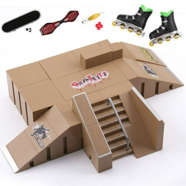 Finger Skateboard Ramp Deck Ramps Skateboard Park Kit Mini Finger