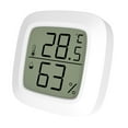 thumbnail image 1 of Mistaha Mini Electronic Pet Thermometer Hygrometer with Magnet, High Precision Temperature Humidity Gauge, White, Celsius/Fahrenheit, CR2032 Battery - Compact Indoor Thermohygrometer, 1 of 6