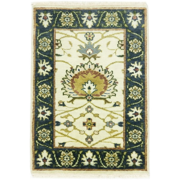 Cream Floral Osh Chobi 2X3 Peshawar Oriental Rug