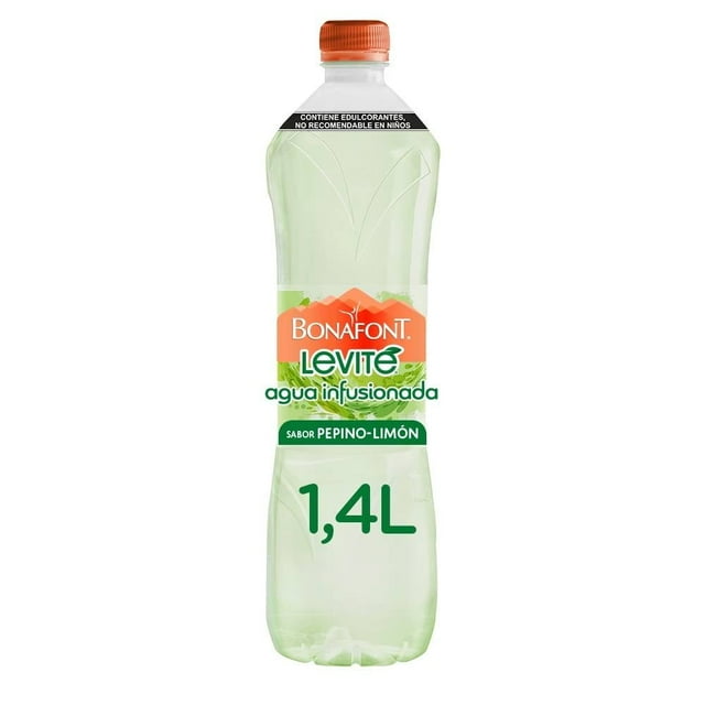 Agua infusionada Bonafont Levité toque de sabor pepino limón 1.4 l