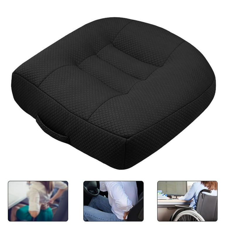 Car Booster Seat Cushion Heightening Height Boost Mat, Breathable Mesh  Portable Car Seat Pad Angle Lift Seat for Car, Office,Home (Black)