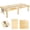 Natural-Placemat, variant on PUKNLY Folding Picnic Table with Table Runner & Placemat, 60*30 in Wooden Picnic Table for Outdoors, Boho Low Coffee Table for Sitting on The Floor, for Garden, Camping, Beach, Park, Travel(Brown)