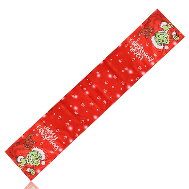 Advancent Navidad bandera Santa Claus camino de cubierta mantel decoración de Navidad ornamento no tejido comedor sala de estar Kits de decoración para fiestas Tipo 3 Advancent HA009478-03