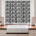 thumbnail image 2 of Ambesonne Rabbit Kitchen Curtains, Sleeping Bunnies and Clouds, 55"x39", Multicolor, 2 of 3