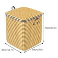 thumbnail image 3 of Houndstooth Storage Bag Large Capacity Folding Clothes Portable Wardrobe Sorting Clothes Storage Box with Reinforced Handle Zipper for Home Comforters Pillow Blanket Bedding Quilt, 3 of 7