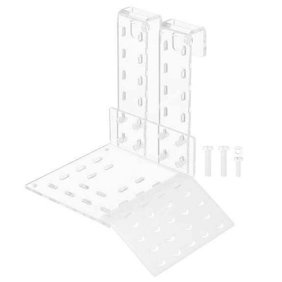 LOLIPPYY Acrylic Turtle Basking Platform 1 Set Transparent Reptile Resting Stand Multi-Functional Habitat Accessory