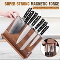 thumbnail image 2 of Magnetic Knife Block with Acrylic Shield 12 x 9 Inches, Double Side Kitchen Knife Holder without Knives- Acacia Wood Universal Knife Storage Organizer with Powerful Magnet for Kitchen Counter, 2 of 3