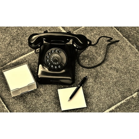 Canvas Print Year Built 1955 Bakelite Dial Phone Old Post Stretched Canvas 10 x