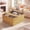 Oak-Lift/Flip Top, variant on Tomnk 41" Lift Top Coffee Table with Storage, Mid Century Modern Coffee Table with Fluted & Curved Profile Design, Hidden Storage Compartment, Lower Shelf Center Table for Living Room Office, Oak