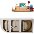 thumbnail image 4 of 71" Streamline G-64-265-PBR Soaking Glossy White Freestanding Tub and Tray With Internal Drain in Polished Brass, 4 of 8