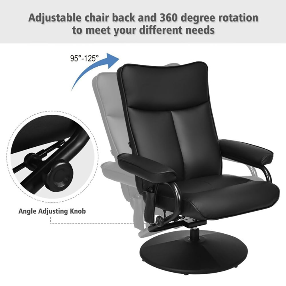 Finihen Massage Recliner Chair, Electric Massage Recliner Chair with Ottoman and Remote Control, for Living Room, Bedroom, Black Finihen Massage Recliner Chair, Electric Massage Recliner Chair with Ottoman and Remote Control, for Living Room, Bedroom, Black