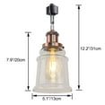 thumbnail image 4 of Kiven 3-Light H-Type Track Lighting Heads,Modern Track lighting Pendant with Flexible Gooseneck, Dimmable Decorative Track Lighting Fixture,Copper Red Finish, 4 of 7