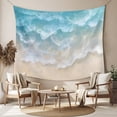 thumbnail image 2 of Blue Coastal Beach Large Tapestry for Bedroom Wall Hanging Tapestry, Summer Ocean Nautical Seaside Ceiling Backdrop Tapestries Poster Blanket Wall Decor for Teens Room Living Room Dorm 100" x 59", 2 of 8