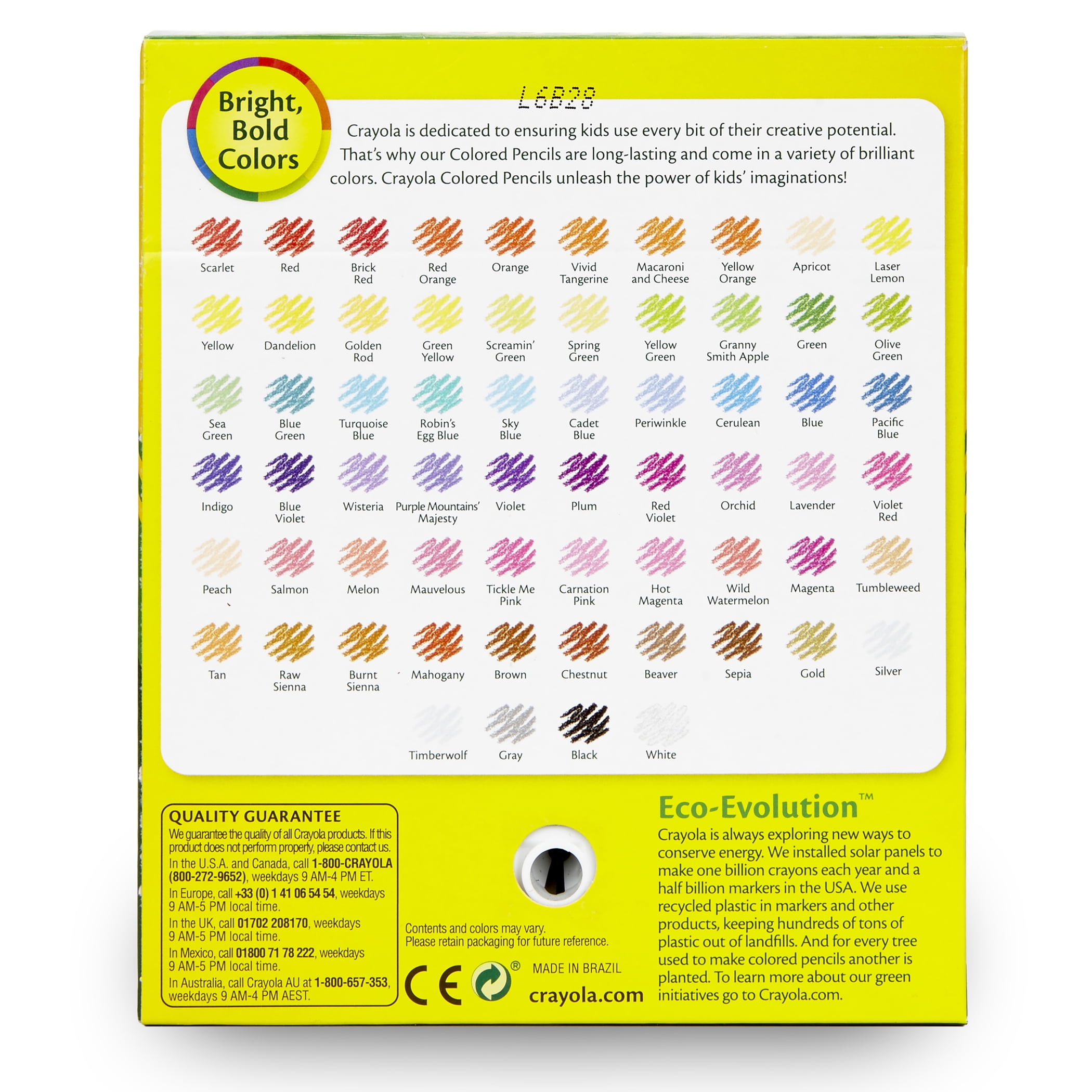 Crayola Short Colored Pencils, 64 Per Pack, 2 Packs