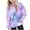 Purple, variant on Fancifize Kids Tie-Dye Hoodies Fleece Sweatshirt Long Sleeve Pullover Tops Workout Casual Loose Outfits