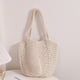 thumbnail image 5 of Bolso Hombro Vintage Bolso Playa Tejido Suave Elegante para Junto Al Mar (Beige), 5 of 7