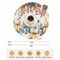 thumbnail image 6 of 15 Inch Round Placemats Set of 6, Orange Blue Fall Non Slip Heat Insulation PP Table Mats, Thanksgiving Pumpkins Harvest Botanical Washable Place Mats for Kitchen Dining Party Table Decor, 6 of 7