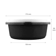 thumbnail image 2 of Karat Injection Black Moldable Tamper Food Container with Clear Lid, 2 of 7