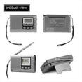 thumbnail image 4 of Radio Portable FM/MW/SW Récepteur Stéréo avec Réveil Numérique Récepteur Radio FM Radio d'Urgence Extérieure,A, 4 of 8