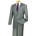 thumbnail image 2 of VINCI Men's Gray Glen Plaid 2-Button Classic-Fit Suit w/ Peak Lapel - NEW, 2 of 2