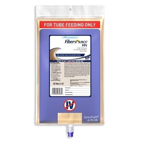 Fibersource HN Nutritionally Complete Liquid Formula Supplement, SpikeRight, 1000 mL, 6 Pack