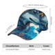 thumbnail image 2 of Balery Blue Iceberg Leaf Wolf Gorra de béisbol de tamaño ajustable para correr, entrenar y actividades al aire libre. Gorra de papá para todas las estaciones., 2 of 6