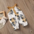thumbnail image 3 of Infant Baby Girls Floral Sleeveless Summer Jumpsuit Romper Clothes Outfits Set, 3 of 7