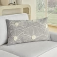 thumbnail image 4 of Nourison Life Styles Embroidered Flowers Grey 14" x 24" Throw Pillow Cover, 4 of 6