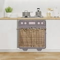 thumbnail image 1 of Handmade Linen Oven Skirt with Ribbon Ties, Premium Kitchen Curtain No Drill Invisible Mounting, Decorative Cabinet Cover for Sink Dishwasher Laundry Room Ruffled Design, 1 of 5