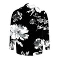 thumbnail image 5 of LEBONYARD Men's Long Sleeve Crew Tee,Mens Clothing Clearance,Men's Printed Long Sleeved Button Up Lapel Top Black XXXL, 5 of 5