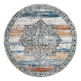 thumbnail image 3 of Unique Loom Nyla Collection Area Rug - Smile (5' 3" Round Multi/Gray), 3 of 7