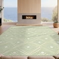 thumbnail image 2 of Design&I 8'x10' Washable Area Rug Sage Interlocking Cream Grid Balanced Contemporary Bathroom Waffle for Living Room, Family Extra Large Skid-Resistant Low Profile, 2 of 7