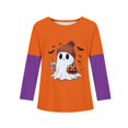 thumbnail image 5 of Abcomgle Girls Halloween Shirts Size 7-8 Spooky Ghost Drinking Coffee Tee Shirts for Girls Crewneck Long Sleeve T-Shirts for Kid Girls Fall Funny Holiday Blouses for Girls, 5 of 6