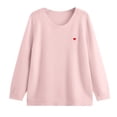 thumbnail image 5 of Gytharion Womens Sweaters Lightweight Comfy Crew Neck Pullover Tops Cute Heart Print Long Sleeve Blouses for Women, 5 of 6