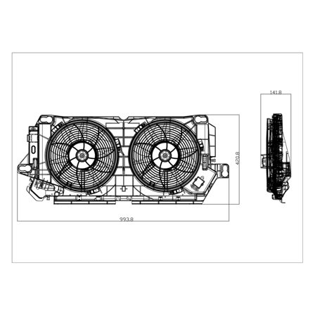 TYC Auxiliary Fan Assembly Fits 2007 BMW X3