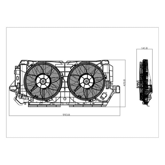 TYC Auxiliary Fan Assembly Fits 2007 BMW X3