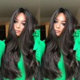 thumbnail image 3 of Peluca frontal de encaje Body Wave para cabello negro, 3 of 3