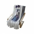 thumbnail image 4 of Funny Soft Flannel Fleece Throw Blanket, Vintage Hipster Panda with Bow Tie Dickie Hat Horn Rimmed Glasses Watercolor Style, Cozy Plush for Indoor and Outdoor Use, 50" x 70", Black Blue, by Ambesonne, 4 of 6