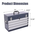 thumbnail image 2 of Aukfa Tool Box, 21 in Steel 4-Drawer Toolbox with Automatic Lock System for Garage, Gray, 2 of 9