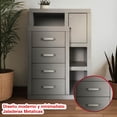 thumbnail image 4 of Cajonera alhajero con llave 4 cajones jaladeras metalicas Anayanzy gris R21 R21 Muebles Anayanzy Moderna Cajonera, 4 of 9