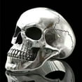 thumbnail image 2 of HOOUN Mens Biker Hip Hop Skeleton Rings Punk Rock Skull Head Stainless Steel 316l Band-11-#1, 2 of 6