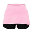 thumbnail image 4 of Women's Yoga Sport Mini Skirts Casual Solid Color Tennis Pocket Tummy Control Short Pink Skirt XXXXXL, 4 of 6