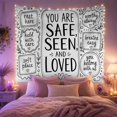 thumbnail image 2 of You Are Safe with Seen and Loved Rest, Nostalgic Vintage for Botanical Art Lovers, Botanical Wall Decor, Valentine'S Day Gift, Tapestry Wall Hanging for Bedroom and Dorm, 2 of 7