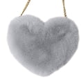 thumbnail image 1 of Monedero para teléfono móvil Bolso bandolera en forma de corazón de felpa con cadena, 1 of 5