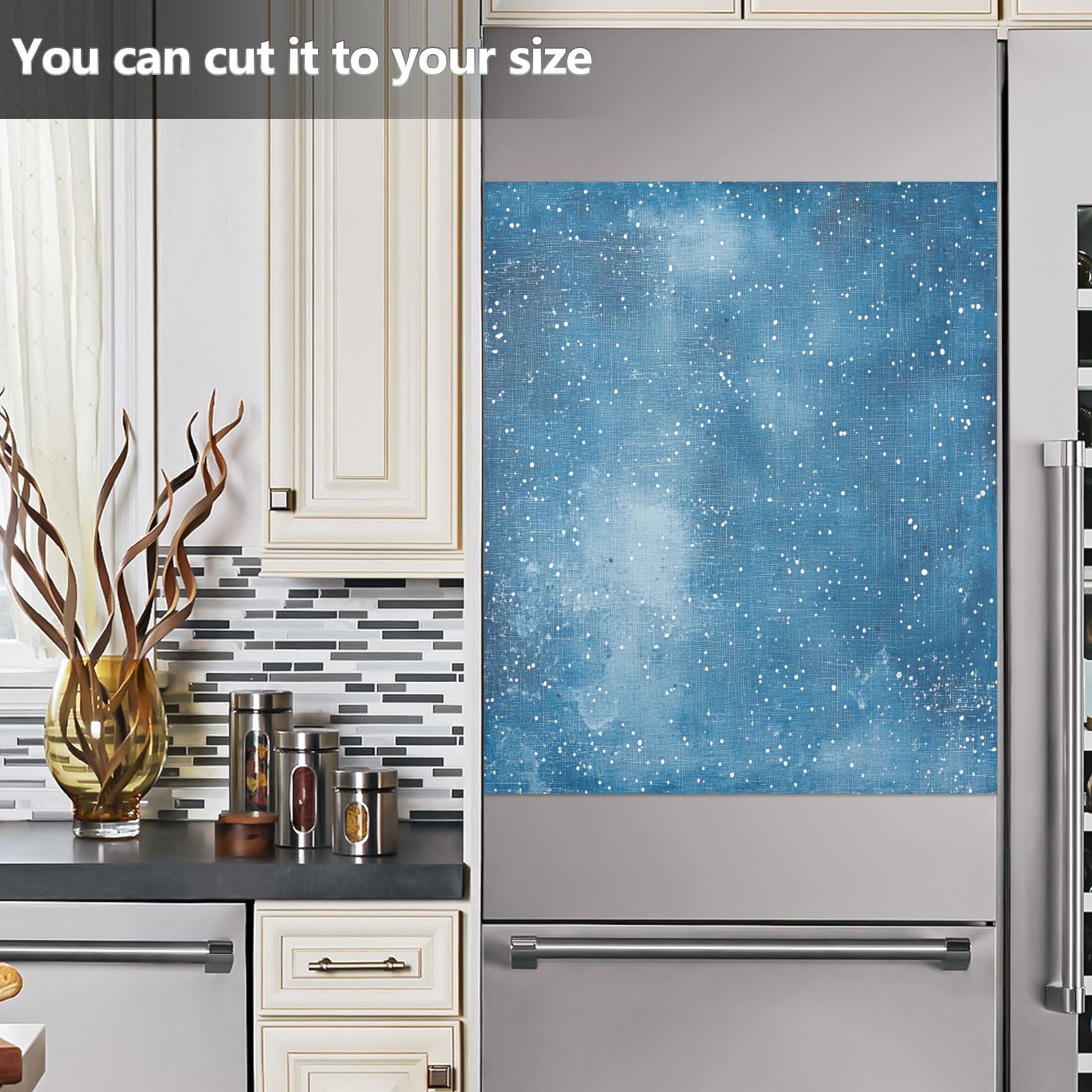 Dishwasher Magnetic Sticker 23x26 Inch Refrigerator Magnetic Sticker Washing Machine Magnetic Sticker Kitchen Panel Magnetic Sticker Home Decor Pretty Beautiful Blue