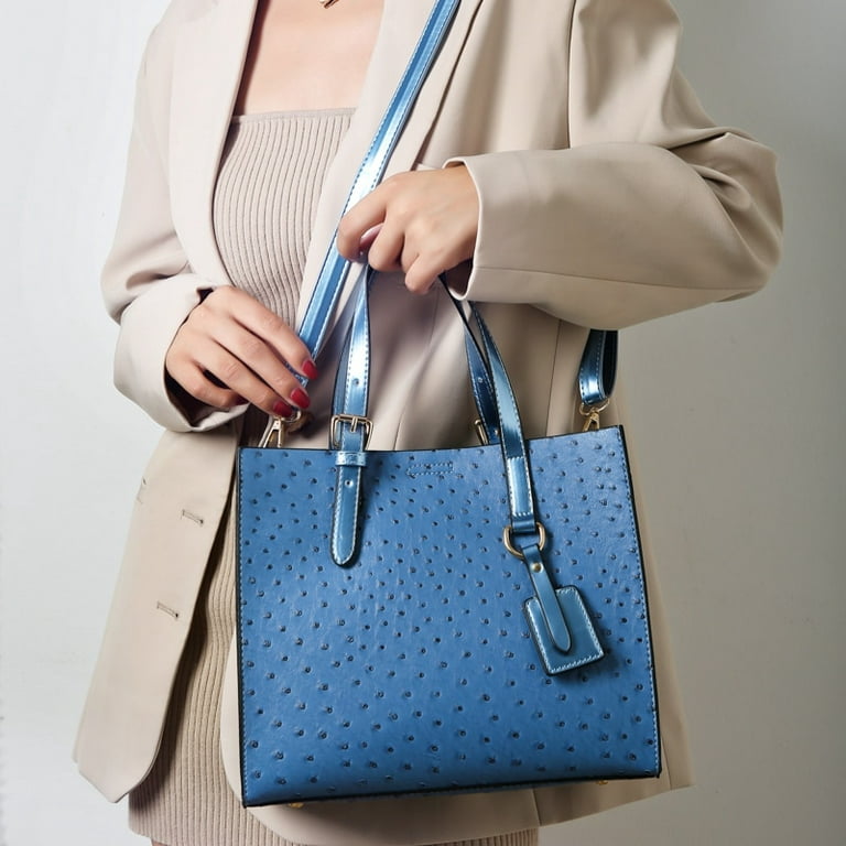 Luxury Tote Bag | Suede | Navy Blue