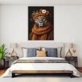 thumbnail image 6 of Mudket Framed Ready to Hang Cute Trendy Leopard Canvas Wall Art, Floral Cheetah Wall Art Pictures, Animal Print Room Decor for Bedroom and Living Room, House Decor - 12"L x 8"W, 6 of 10