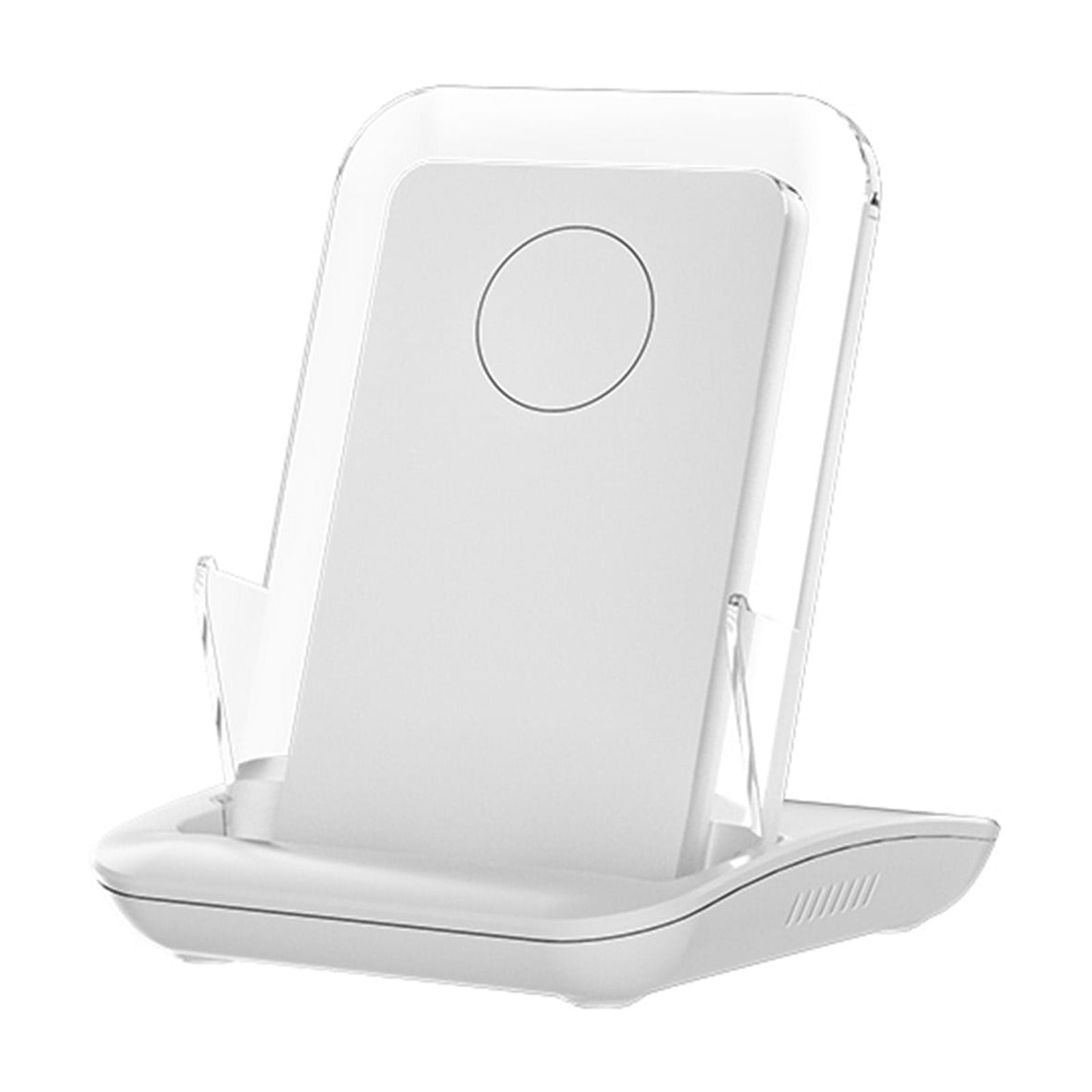Wireless Charging Station, 65 W Fast Wireless Charger, Phone Stand for Desk, Bottom Amplification, Suitable for Variety of Mobile Phone Models(White 4.1x3.9x4.7inch)